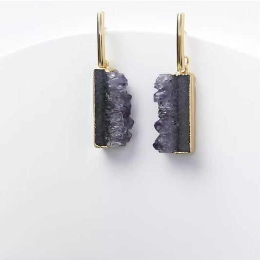 Ohrringe mit Amethyst in Gold