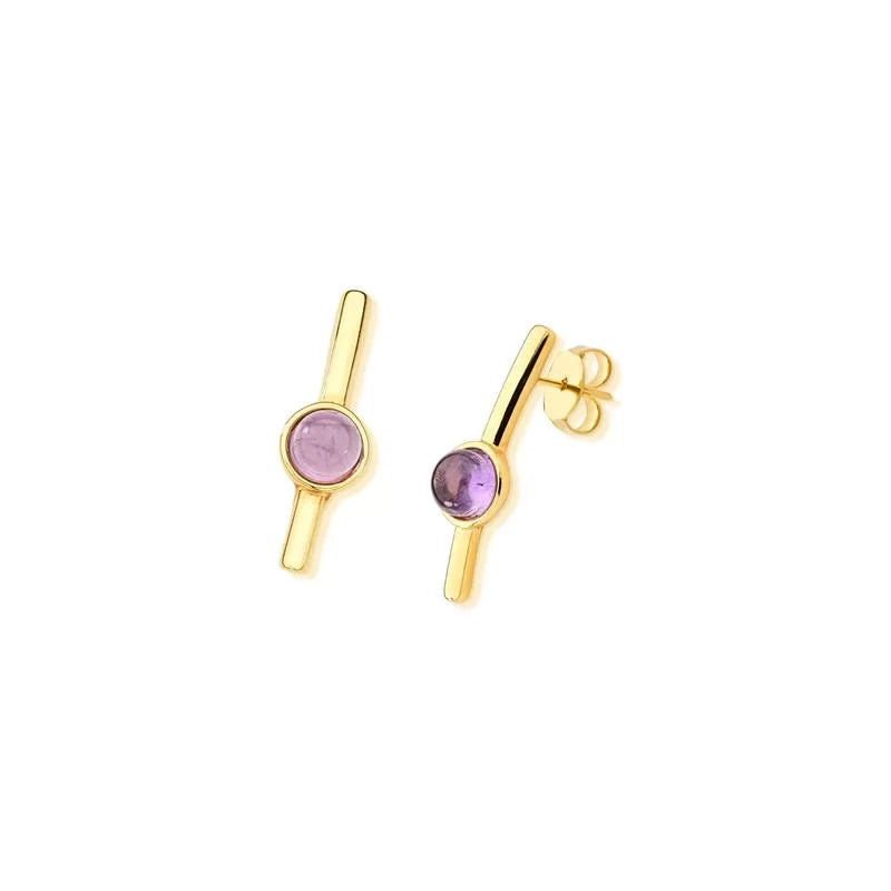 Gold Ohrringe mit Amethyst